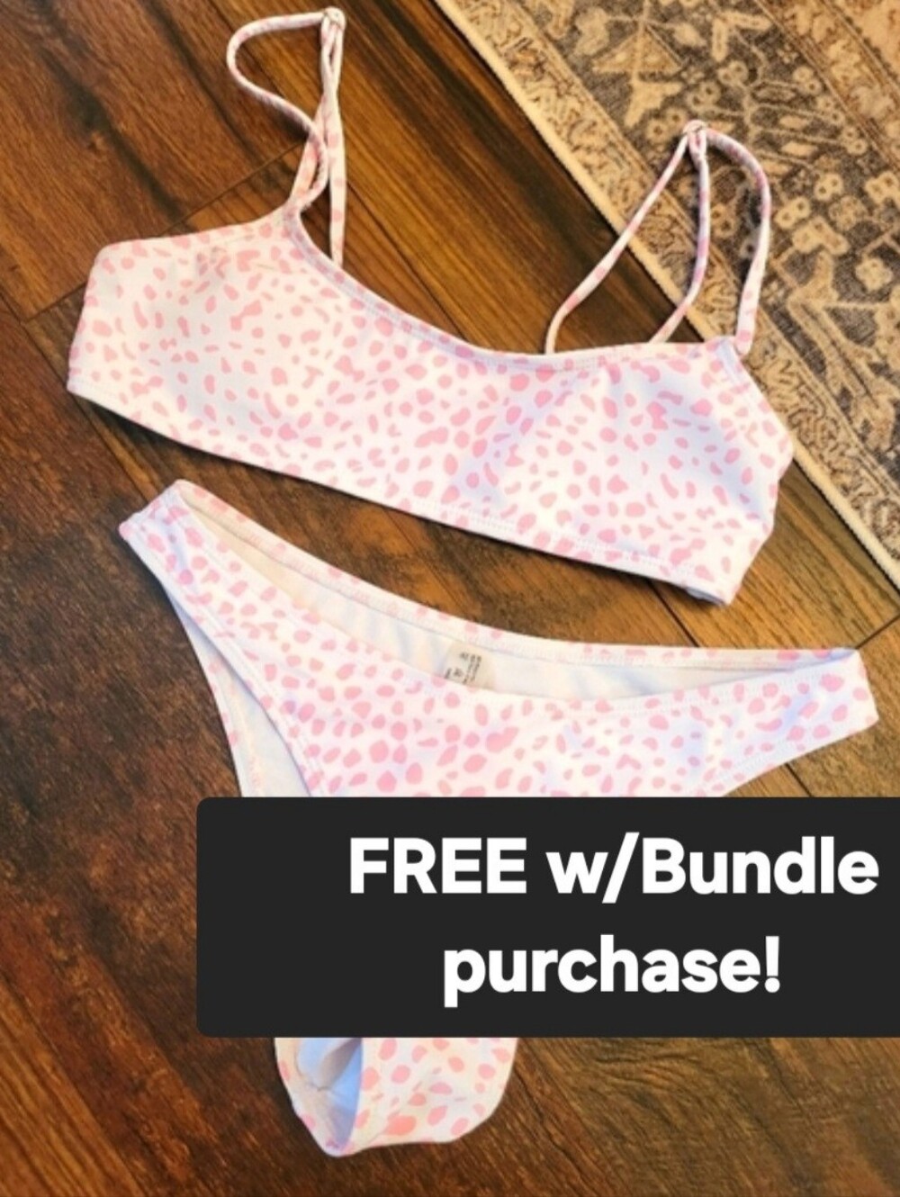 Shein Pink Leopard Print Bikini Set